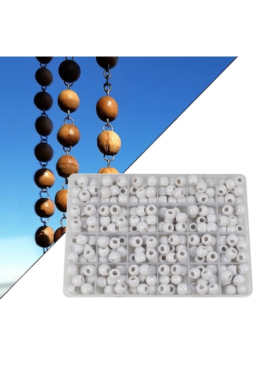 Suntek 240x Midilli Boncuk Kiti Saç Boncukları Dıy Örgü Beyaz Beyaz