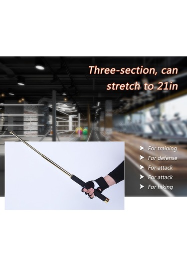 Geeksen Titanyum Çelik Gelişir Savunma Çubuğu 21 İnç - Anti-koroziv, Hızlı Gelişme, Kaymaz Köprü - Kişisel Güvenlik Ve Outdoor Aktivitelere İdeal Gümüş