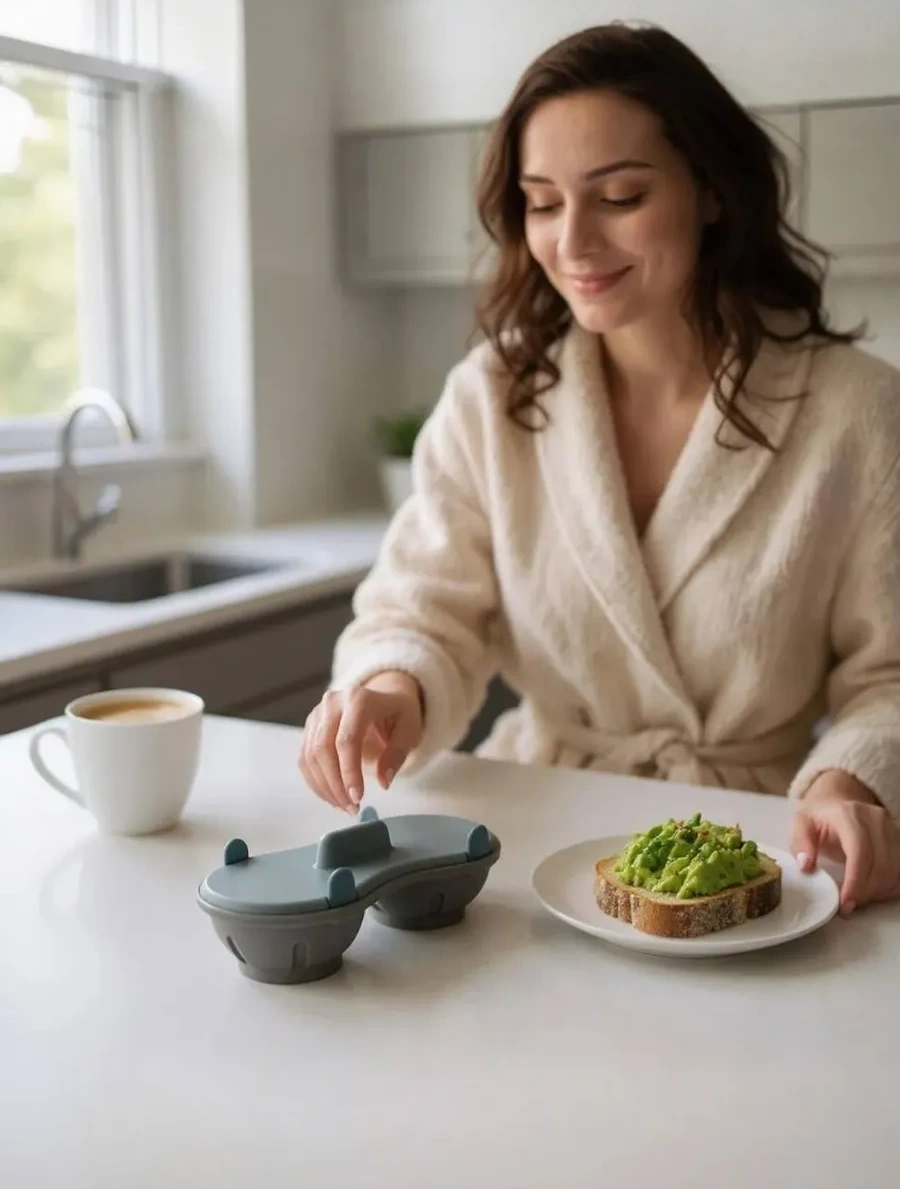 Vesna Krasna Mikrodalga Fırın İçin Yumurta Pişirme Kabı 348358750 Gri