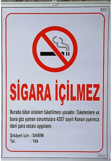 Kocaoluk Çıtalı Sigara İçilmez Levhası 35x50 Cm