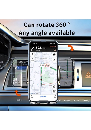 Kablosuz Araç Telefonu Tutucu 15 W Hızlı Şarj Kablosuz Şarj 1pc