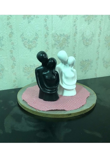 Bernami Mumluk Şamdanpinterest 2 Li Sarılan Çift Biblo Diğer