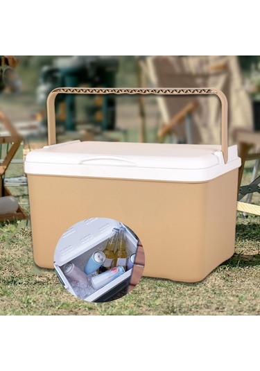 Suntek Yalıtımlı Soğutucu Kutu Dayanıklılık Taşınabilir Açık Kahverengi