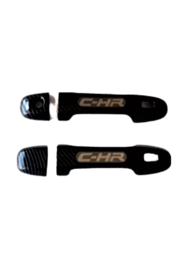 Autogp Toyota C-hr 2016-2019 Yazılı Dıs Kapı Kolu Kaplama Smart Key Karbon