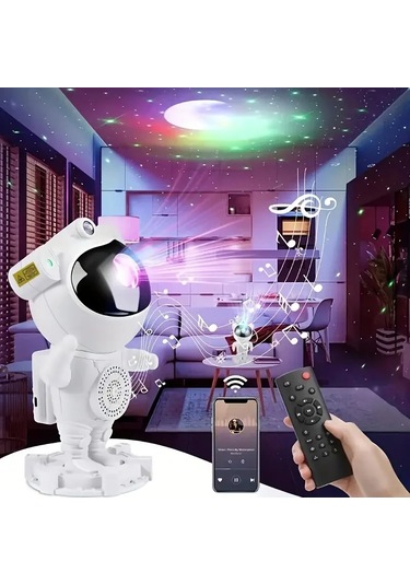 Akıllı Astronot Projeksiyon Gece Aydınlatma &amp Amp Bluetooth Hoparlör Çok Renkli