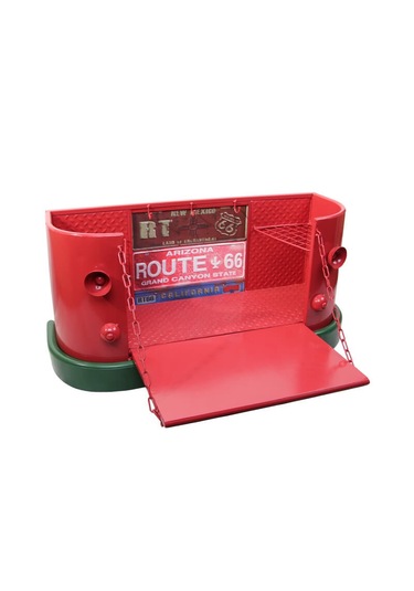 Vintage Eskitme Metal Kamyonet Kasası Raf 70cm