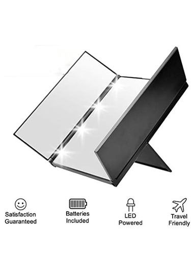 Techtic Led Işıklı Katlanabilir Makyaj Aynası Masaüstü Taşınabilr