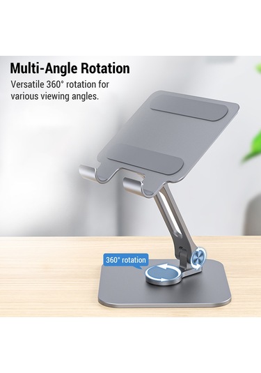 Yunboo 360 Dönebilir Katlanabilir Tablet Standı - Hafif Alüminyum, Soğutma Özellikli, Ayarlanabilir Açılar