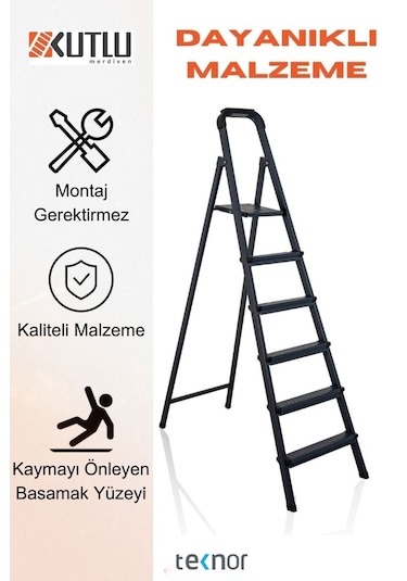 Kutlu 5+1 Metal Merdiven