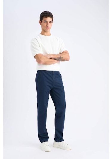 DeFacto Regular Fit Normal Kesim Yazlık Düz Paça Chino Kanvas Pantolon D7349AX25SPNV256 DeFacto Regular Fit Normal Kesim Yazlık Düz Paça Chino Kanvas Pantolon D7349AX25SPNV256