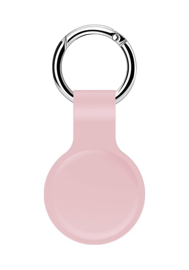 Pembe Airtag Kılıfı İçin Silikon Koruyucu Kol Kapağı Anahtarlık Airtags-tracker Pembe