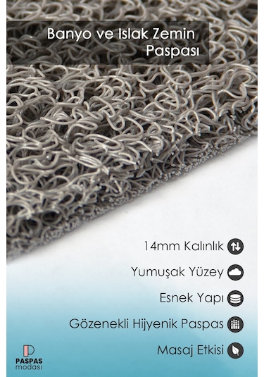 Deniz Kabuğu Banyo Paspası Kaymaz Taban Yumuşak Esnek Paspas Islak Zemin Hijyenik Paspas 40x60 Cm