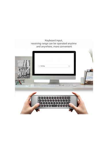 Jeemson Siyah 2.4g Kablosuz Hava Klavye Sesli Kumanda - Jiroskoplu, Kızılötesi Öğrenme Desteği, Android Tv Kutusu Ve Akıllı Tv İçin