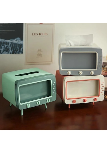 Hiçbir Çıkartma Sarı-karikatür Doku Saklama Kutusu Basit Ve Sevimli Karton Kutu Tv Plastik Sehpa Oturma Odası Çok Fonksiyonlu Cep Telefonu Standı