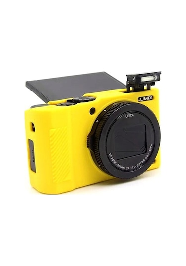 Pazly Panasonic Lx10 Yumuşak Silikon Kılıf - Çizilmez, Düşmeye Karşı Koruyucu Sarı Renk
