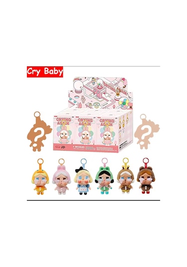 Crybaby Pop Mart Kapalı Sürpriz Pack Kutu Chery Baby Bebek Crying Serisi Bebek Figür Kutulu