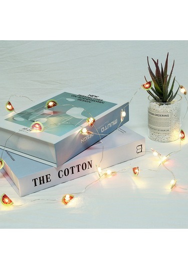 Vkemall Çocuk Odası Dekorasyonu İçin 20 Led Muz Tipi Sadık Isı Beyazı Bakır Tel Işık Zinciri Pil Dahil Değil Diğer