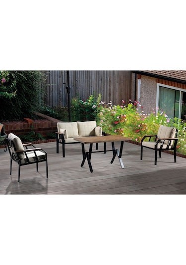 Tu Tienda Nergiz 2 1 1 Masa Bahçe Balkon Mobilyası,vizon Vizon