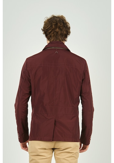 Daynax Erkek Çift Yaka Detaylı Düğme Kapamalı Ceket Mont 4900 Bordo Bordo