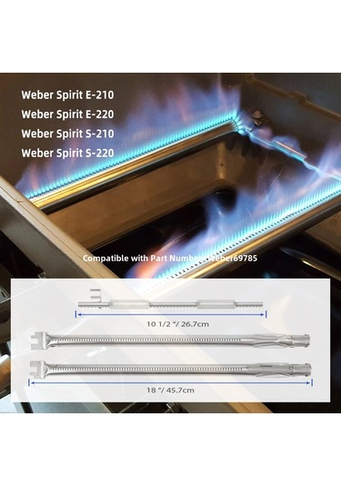 Reedark Weber Spirit 69785 Propana Gazlı Mangal, 304 Paslanmaz Çelik, Hassas Isı Kontrolü, Kolay Temizleme, Dış Mekan Mangal Seti Diğer