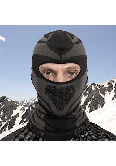 Vkemall Kış Bisiklet Snowboard Antifirar Isı Sağlama Polar Flıss Çok Amaçlı Outdoor Bağlama Kask Kırmızı - Siyah