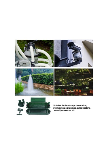 Gajeena Dış Mekan Elektrik Bağlantı Kutusu - Su Geçirmez Abs Koruyucu Kılıf, Bahçe Peyzajı Ve Havuz Pompları İçin, Çekiçli Ve Kolay Kurulum