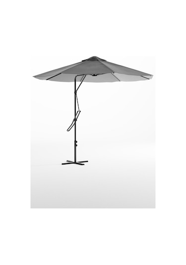 Bahçe Balkon Cafe Şemsiye 290x290 Cm Katlanır Gri