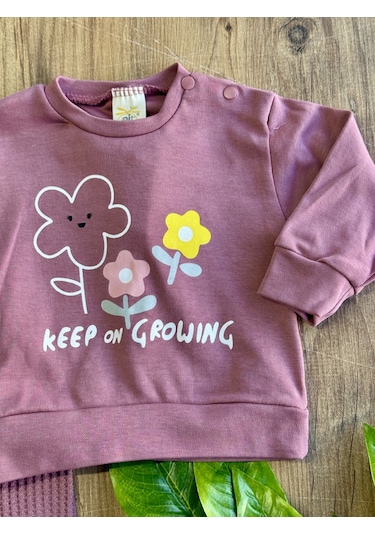 Air Pantolonu Kareli Kız Bebek Pembe
