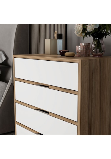 Elina Şifonyer 4ç - Dore/beyaz