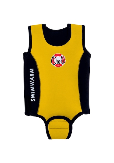 Owlishop Owli Swimwarm Üşütmeyen Bebek Mayosu Sarı - Siyah