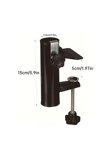 Xuweiwei Siyah Ağır Hizmet Ayarlanabilir Şemsiye Askılığı Bahçe Balkon Dayanıklı Taban Siyah