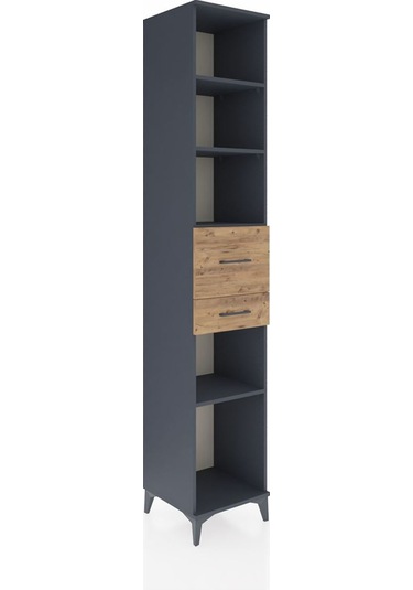 Hyperion Dolap 4 Raflı 2 Çekmeceli 44x44x243 Antrasit-çam Antrasit