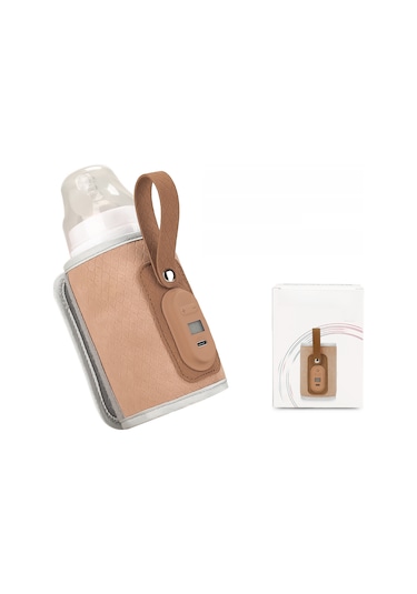 Maiyame Usb Sıcaklık Regülatörlü Dışarıda Kullanıma Uygun Anne Çanta, Bebek Biberonlarını Sabit Sıcaklıkta Tutabilir, Isıtabilir - Bej Diğer