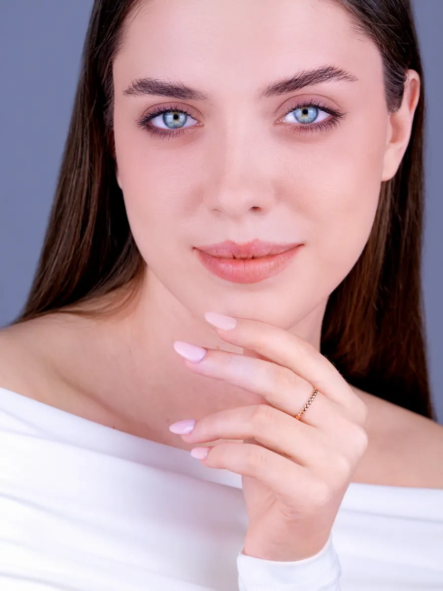 Torgovyj Dom Uvelir Holding 925 Ayar Altın Kaplama İnce Toplu Gümüş Yüzük 400343330 Altın