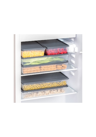 Porsima 1101 Dikdörtgen No-Frost Çok Amaçlı Saklama Kabı Set 4'lü