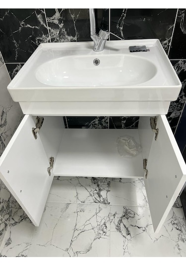 Denko Lotus Serisi 60 Cm Mdf Banyo Dolabı Beyaz