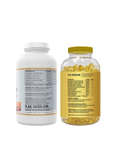 Glucosamine Chondroitin Msm Boswellia Glukozamin 300 Tablet & Flx Omega 3-6-9 90 Tablet