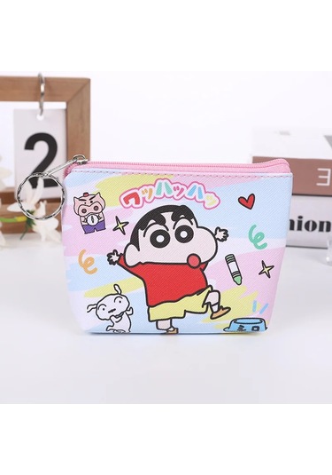 Mınıso Yeni Şirin Crayon Shinchan Çocuk Çizgi Film Cüzdanı - Erkek Ve Kız Öğrenciler İçin Cep Cüzdanıunisex Kahverengi