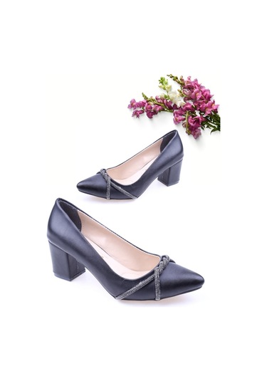 Bilener 450 Kadın Günlük 6 Cm Topuklu Cilt Ayakkabı 001