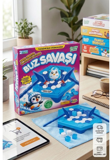 Buz Savaşı Zeka Ve Strateji Oyunu - Penguen Düşürme Oyunu