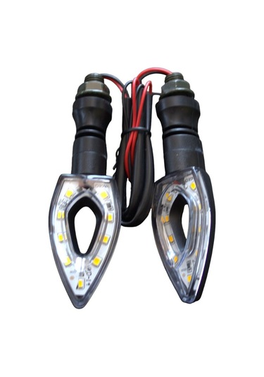 Sinyal Led Delikli Siyah Sarı Işık 100138