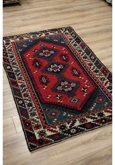 Döşemealtı El Dokuma Halısı - %100 Doğal Yün - Leh28290046 Kırmızı