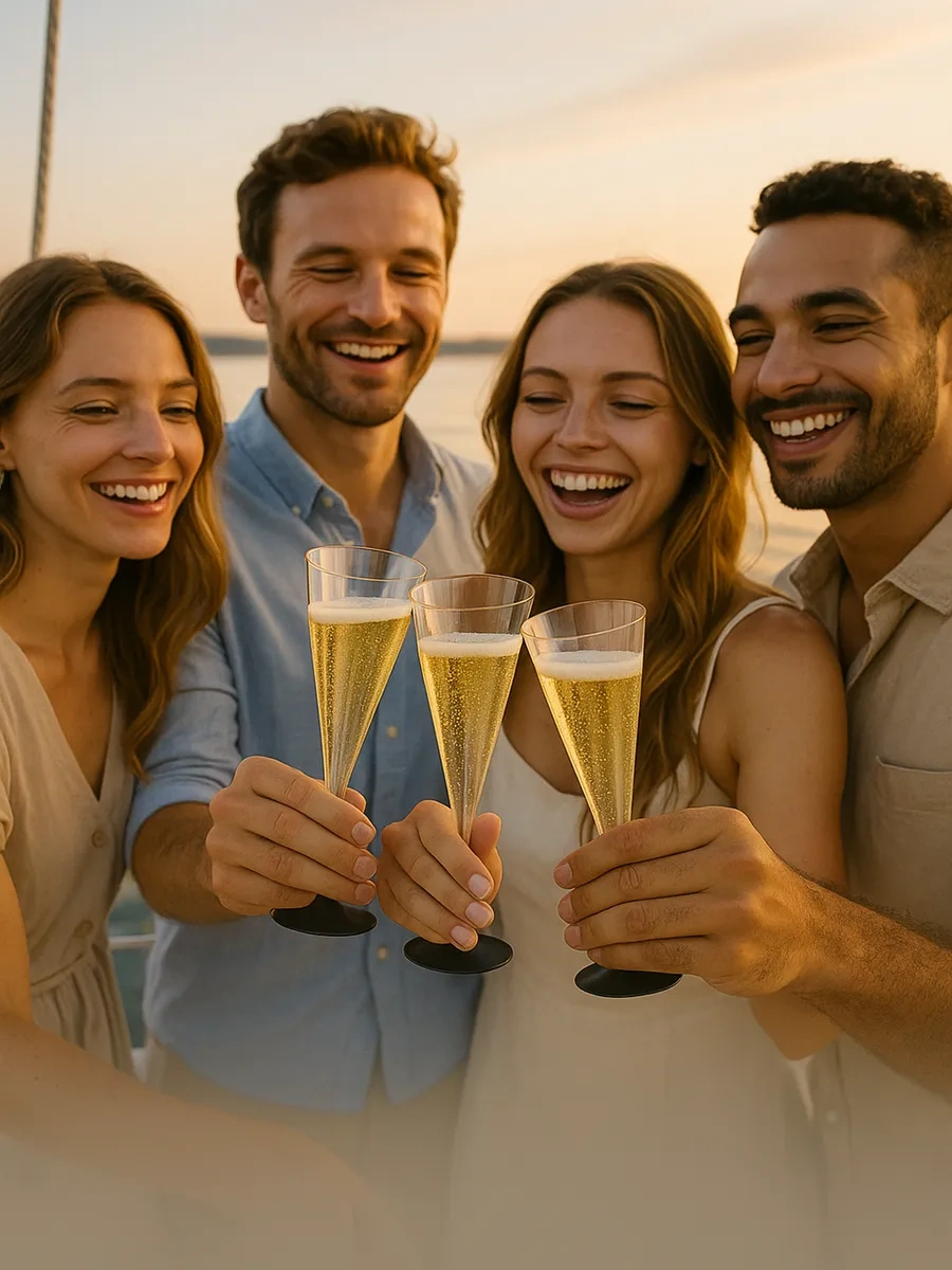 Pusswill Şampanya İçin Tek Kullanımlık Kadehler, Konik Şekilli 18'li Paket 436576090 Diğer