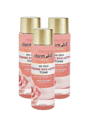 Dermokil Gül Özlü Gözenek Sıkılaştırıcı Tonik 200 ml x 3 Adet