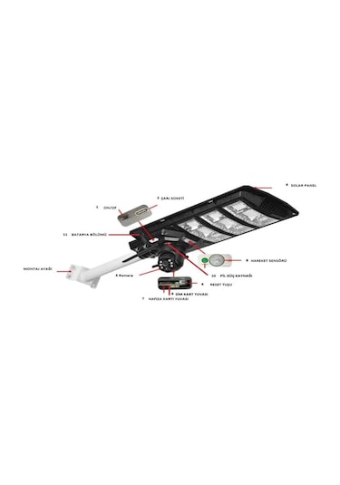 Pulnıx 4g Solar Kamera Sim Kartlı Kamera 450w Aydınlatma