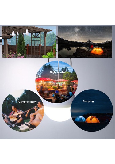 Yifomall Güneş Enerjili 3w Led Feneri 12 Led'li Ip44 Su Geçirmez Dış Mekan Acil Işık Kancalı