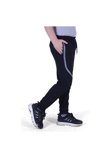 3'lü Farklı Baskı Detaylı,beli Lastikli Erkek Çocuk Eşofman Altı Siyah