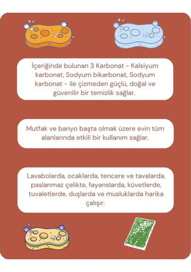 Pureal Doğal Ovma Kremi & Karbonat Bazlı Temizleyici 1 L Tekli