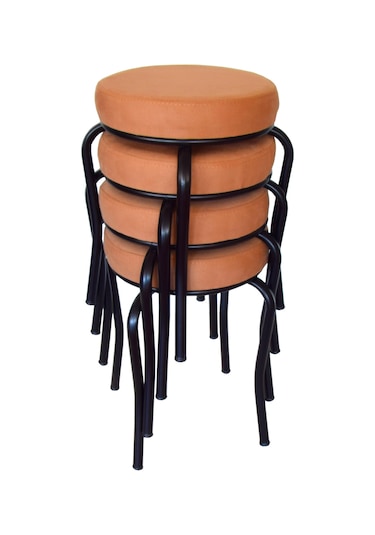 Siyah Ayaklı 4 Adet Mutfak Balkon Taburesi