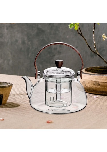 Suntek Magideal Otel Barbekü Kamp Için Cam Çaydanlık 1l Su